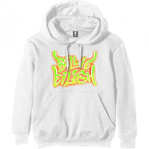 Front - Billie Eilish Unisex Adult Flames Logo Hoodie