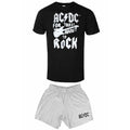 Front - AC/DC Unisex Adult For Those About to Rock Guitar Short Pyjama Set