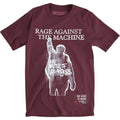 Front - Rage Against the Machine Unisex Adult BOLA Album Cover Back Print Cotton T-Shirt