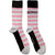 Front - BlackPink Unisex Adult Striped Logo Ankle Socks