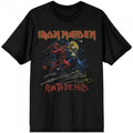 Front - Iron Maiden Unisex Adult Number Of The Beast Run To The Hills Distressed Cotton T-Shirt