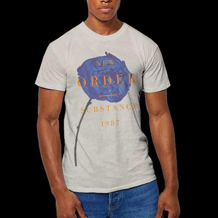 Front - New Order Unisex Adult Spring Substance Mineral Wash T-Shirt