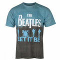 Front - The Beatles Unisex Adult Let It Be Split Dip Dye T-Shirt