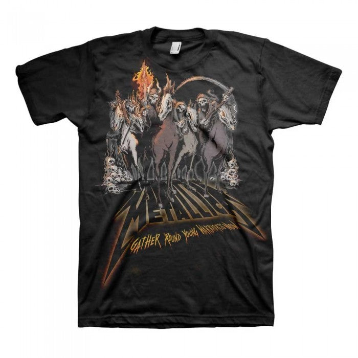 Front - Metallica Unisex Adult Horsemen Cotton 40th Anniversary T-Shirt