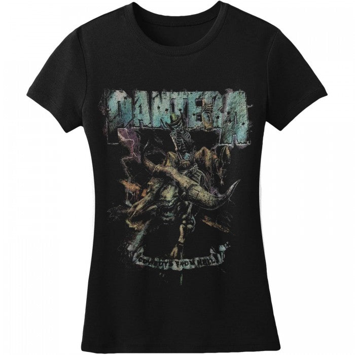 Front - Pantera Womens/Ladies Vintage Rider Cotton T-Shirt