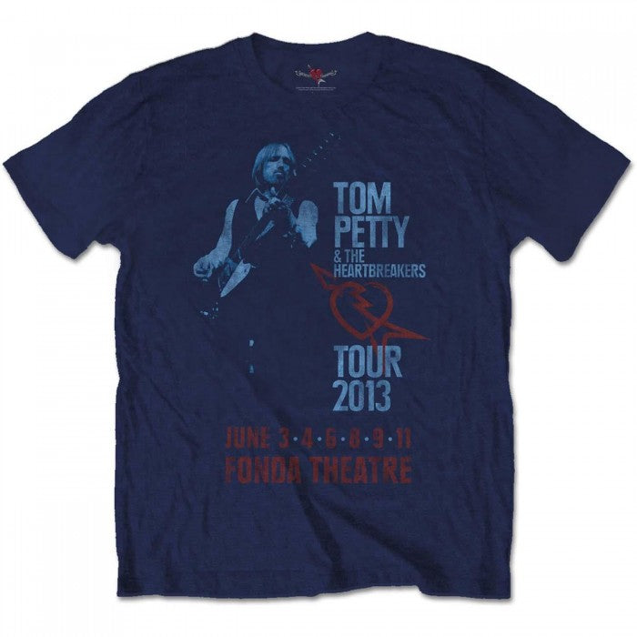 Front - Tom Petty & The Heartbreakers Unisex Adult Fonda Theatre Cotton T-Shirt