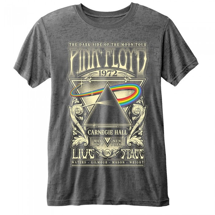 Front - Pink Floyd Unisex Adult Carnegie Hall Burnout T-Shirt