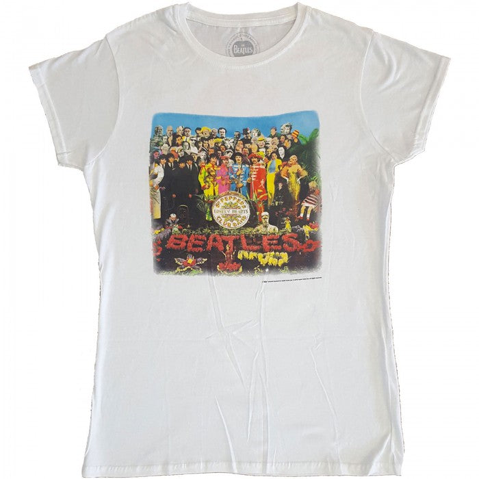 Front - The Beatles Womens/Ladies Sgt Pepper Back Print T-Shirt