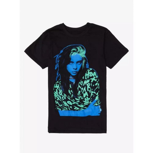 Front - Billie Eilish Unisex Adult Press Photo T-Shirt