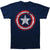 Front - Captain America Unisex Adult Distressed Shield Cotton T-Shirt