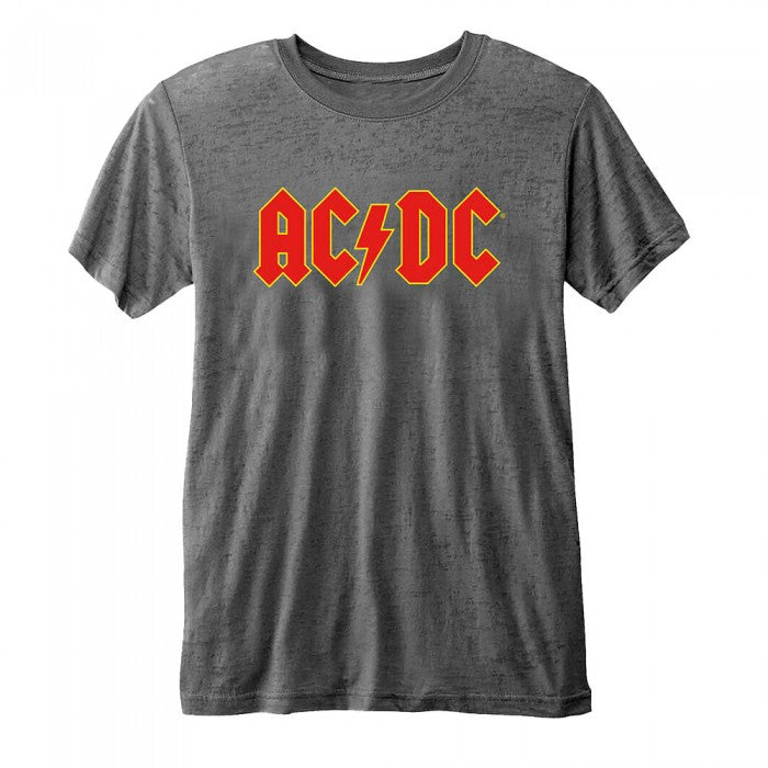 Front - AC/DC Unisex Adult Burnout Logo T-Shirt