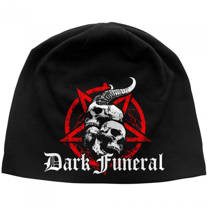 Front - Dark Funeral Unisex Adult Skulls & Pentagram Beanie
