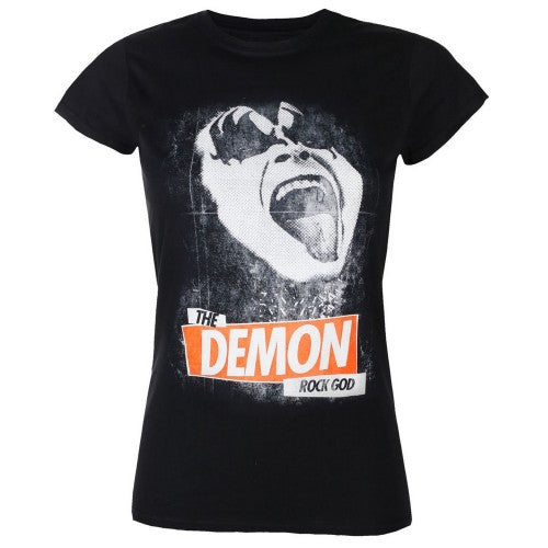 Front - Kiss Womens/Ladies The Demon Rock Cotton T-Shirt