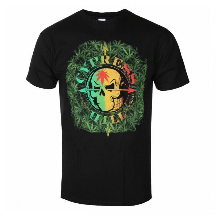 Front - Cypress Hill Unisex Adult South Gate Leaves Cotton Logo T-Shirt