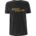 Front - Queens Of The Stone Age Unisex Adult Metallic Cotton Logo T-Shirt