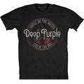 Front - Deep Purple Unisex Adult Smoke Circle Cotton T-Shirt