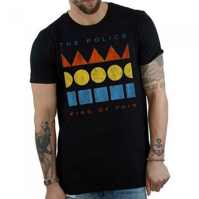 Front - The Police Unisex Adult Kings Of Pain Cotton T-Shirt