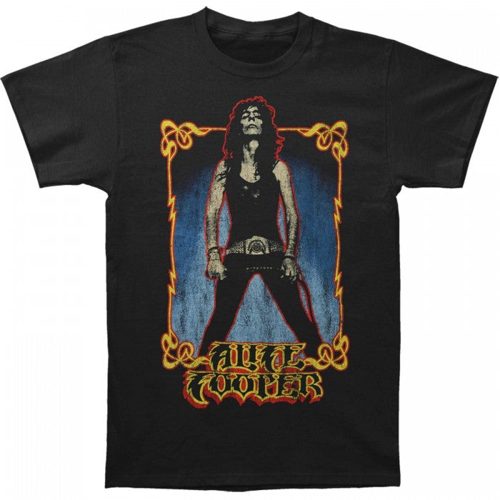 Front - Alice Cooper Unisex Adult Whip Vintage Whip Cotton Washed T-Shirt