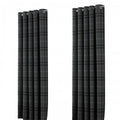 Front - Riva Home Aviemore Checked Pattern Ringtop Curtains