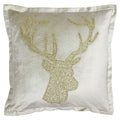 Front - Riva Paoletti Wonderland Stag Christmas Cushion Cover