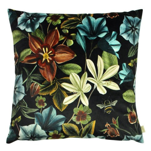 Front - Evans Lichfield Midnight Garden Aquilegia Cushion Cover