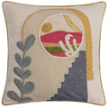 Front - Furn Margo Embroidered Cushion Cover