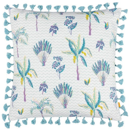 Front - Furn Chamae Tassel Floral Cushion Cover