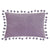 Front - Furn Dora Pom Pom Velvet Rectangular Cushion Cover