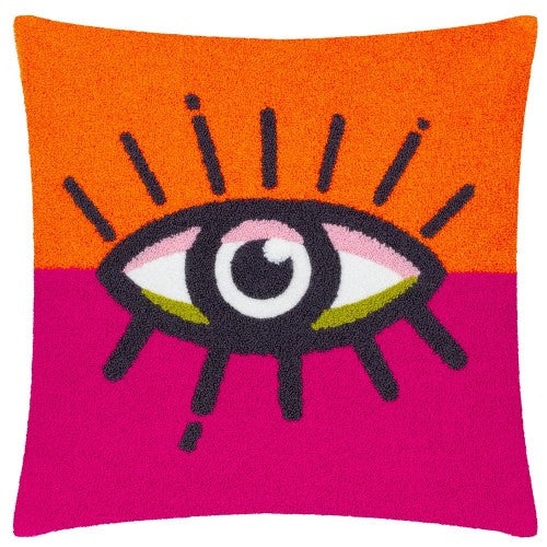 Front - Heya Home All Eyes On You Bouclé Cushion Cover