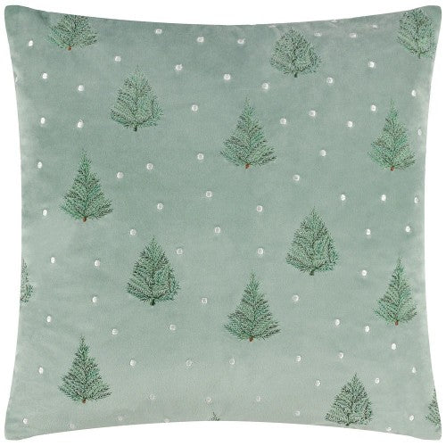 Front - Furn Evergreen Classic Tree Embroidered Cushion Cover