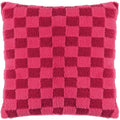Front - Heya Home Check It Fleece Bouclé Cushion Cover