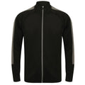 Front - Finden & Hales Mens Contrast Panel Knitted Tracksuit Top