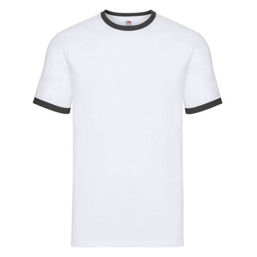 Front - Fruit of the Loom Unisex Adult Ringer T-Shirt
