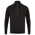 Front - Tombo Mens Quarter Zip Long-Sleeved Top