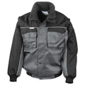 Front - WORK-GUARD by Result Mens Heavy Duty Zip-off Sleeves Pilot Jacket