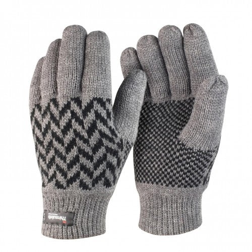 Front - Result Winter Essentials Unisex Adult Thinsulate Patterned Winter Gloves