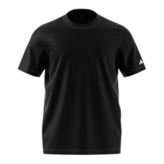 Black - Front - Adidas Unisex Adult Cotton T-Shirt