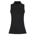 Front - Henbury Womens/Ladies CoolPlus Sleeveless Polo Shirt