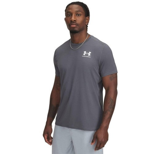Black - Front - Under Armour Unisex Adult HeatGear T-Shirt