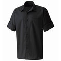 Front - Premier Mens “Roll Sleeve” Poplin Plain Work Shirt