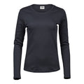 Front - Tee Jays Womens/Ladies Interlock Long-Sleeved T-Shirt