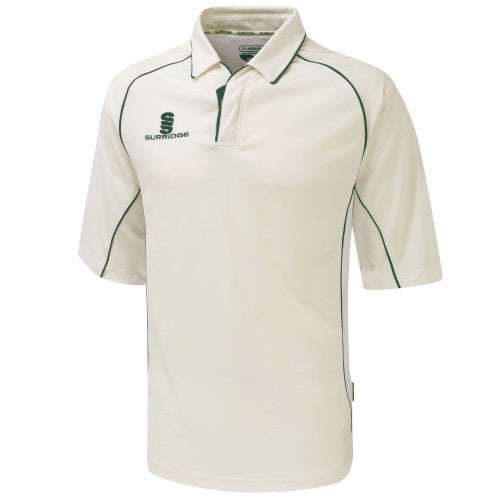 Front - Surridge Boys Kids Sports Premier Shirt 3/4 Polo Shirt
