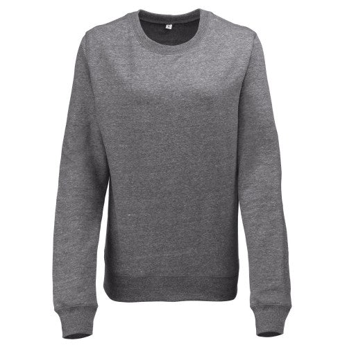 Front - Awdis Girlie Womens Heather Lightweight Crew Neck Sweatshirt