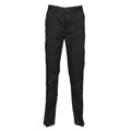 Front - Henbury Womens/Ladies 65/35 Flat Fronted Slim Fit Chino Work Trousers