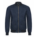 Front - B&C Denim Mens Supremacy Denim Bomber Jacket