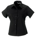 Front - Russell Collection Womens/Ladies Short Sleeve Classic Twill Shirt