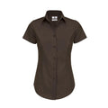 Front - B&C Womens/Ladies Black Tie Formal Short Sleeve Work Shirt