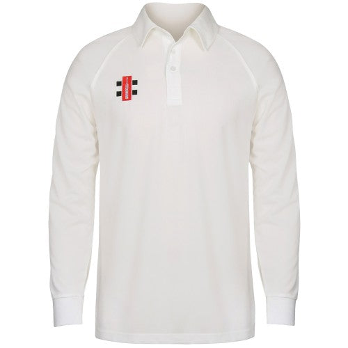 Front - Gray-Nicolls Childrens/Kids Matrix Long Sleeve Cricket Shirt