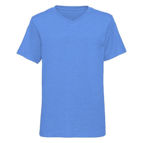 Front - Russell Childrens/Boys Short Sleeve V-Neck HD T-Shirt