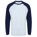 Front - Skinnifit Mens Raglan Long Sleeve Baseball T-Shirt